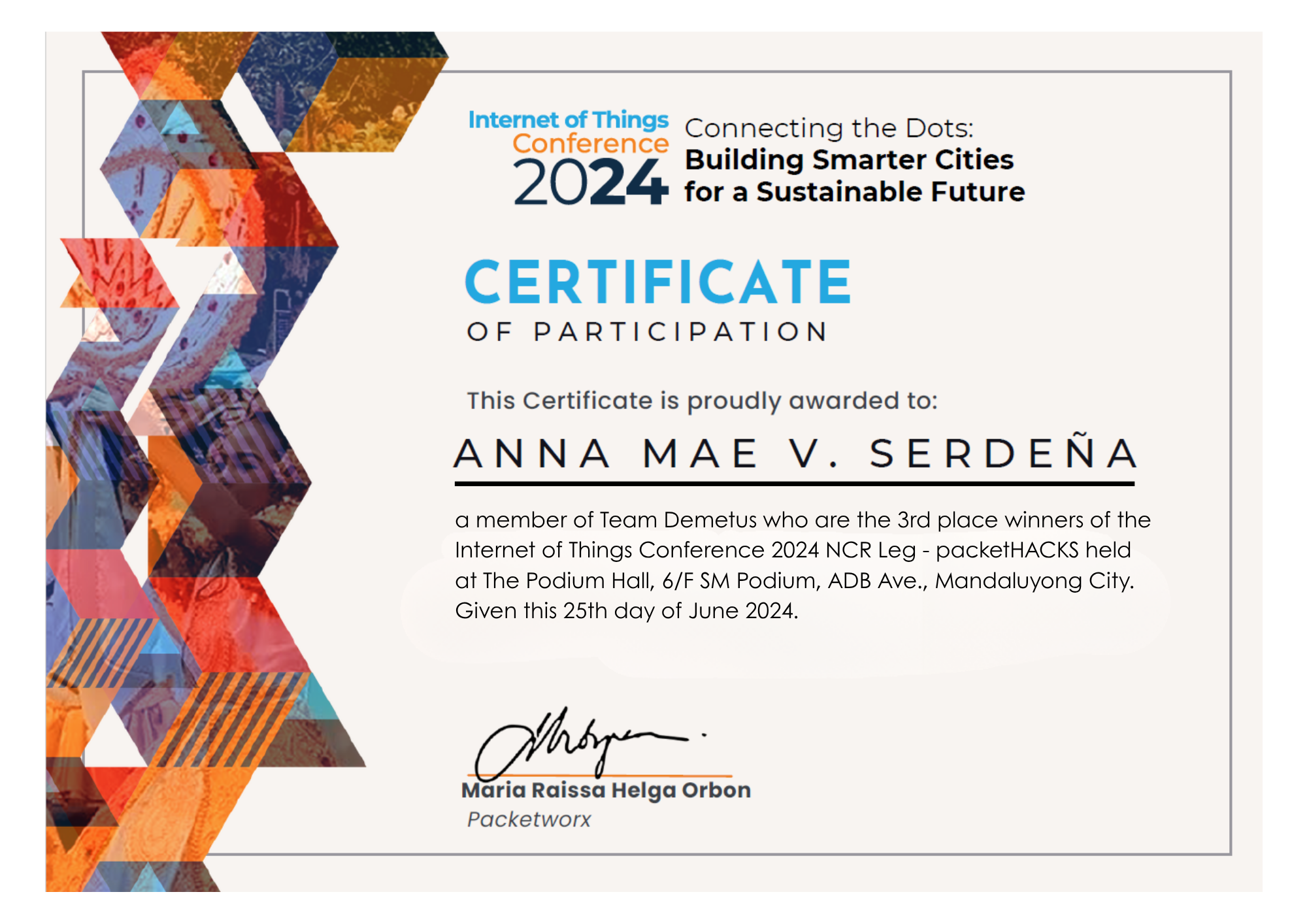 Certificate